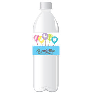 Balloons Personalized Water Labels - 12 pcs