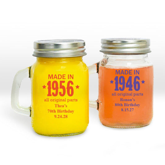 Made In 1956 Personalized Mini Mason Jar (Set of 24)
