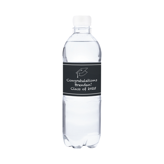 Congratulations! Graduation Waterproof Personalized Water Bottle Labels (set of 15)