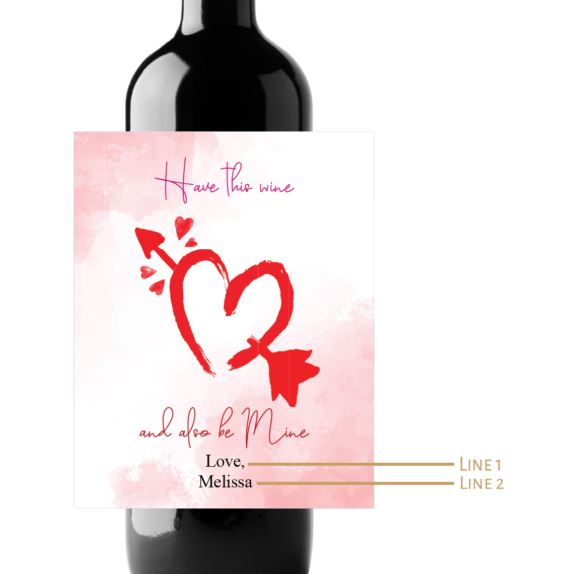 Have This Wine And Also Be Mine Custom Personalized Wine Champagne Labels (set of 3)