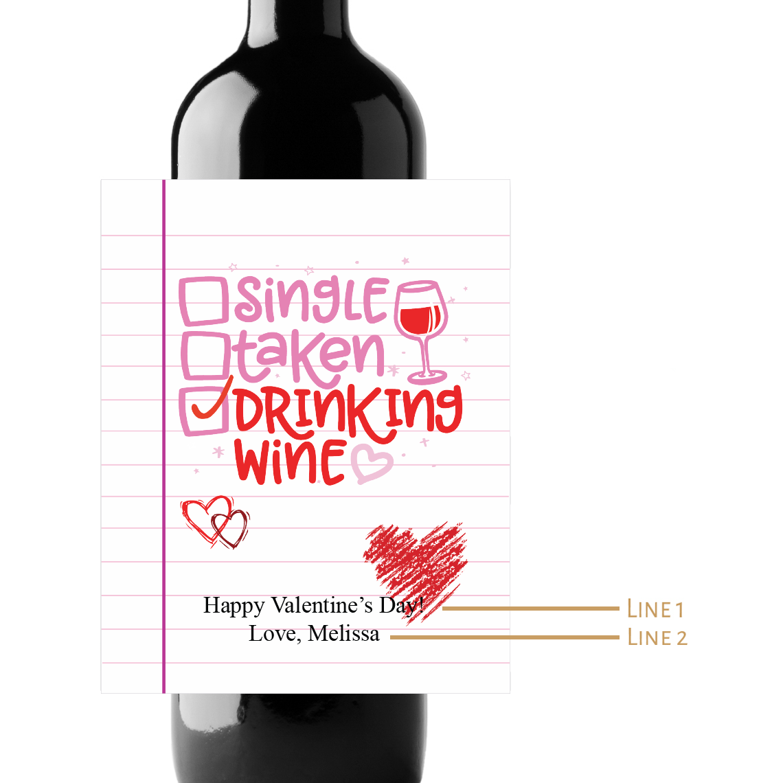 Drinking Wine Custom Personalized Wine Champagne Labels (set of 3)