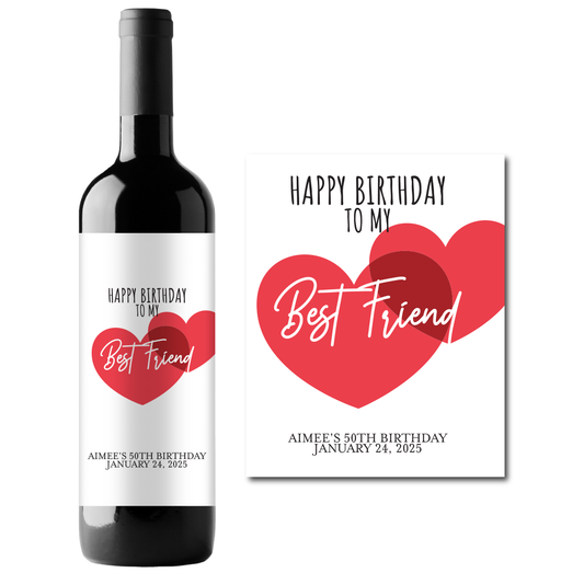 Happy Birthday Custom Personalized Wine Champagne Labels (set of 3)