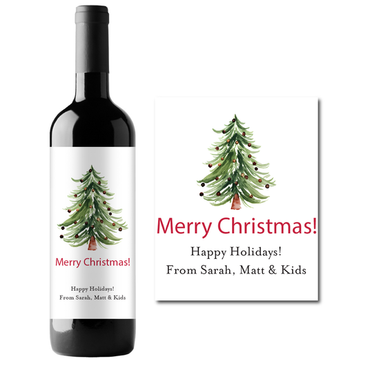 Christmas Custom Personalized Wine Champagne Labels (set of 3)