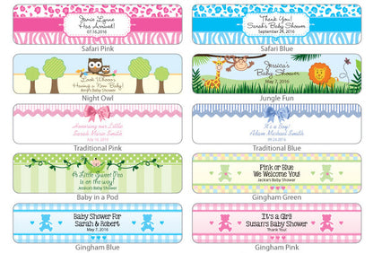 Baby Water Bottle Labels - Set of 5