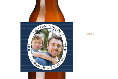 Father's Day Photo Custom Personalized Beer Label & Beer Carrier (set of 6)