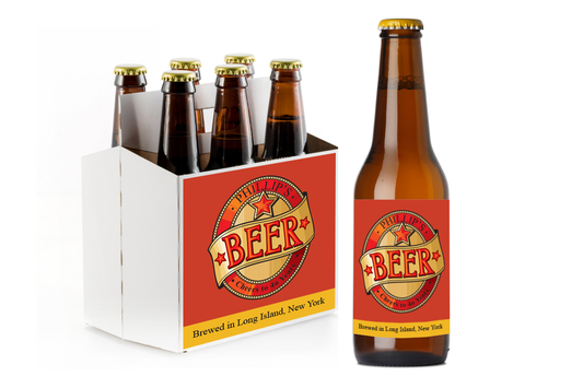 Beer Day! Birthday Custom Personalized Beer Label & Beer Carrier (set of 6)
