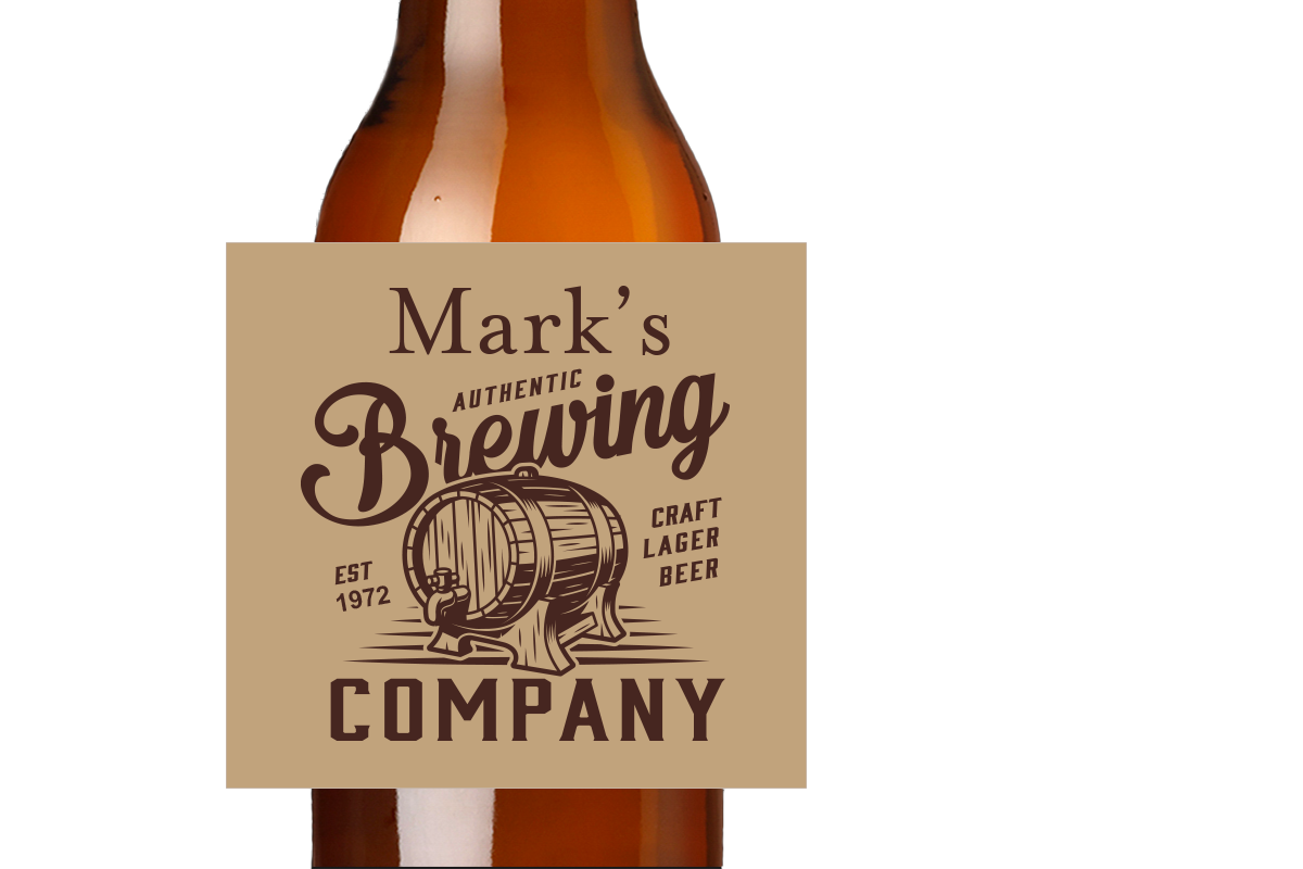 Brewing Company Custom Personalized Beer Label & Beer Carrier (set of 6)