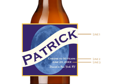 Birthday Custom Personalized Beer Label & Beer Carrier (set of 6)