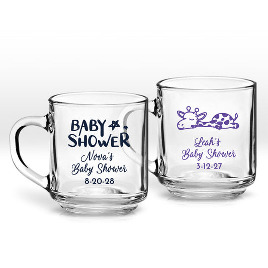 Nova’s Baby Shower Personalized Clear Coffee Mug (Set of 24)