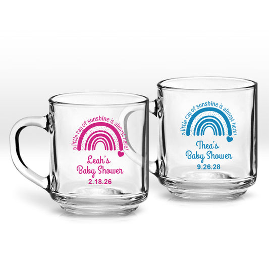 A Little Rag Of Sunshine Is Almost Here Personalized Clear Coffee Mug (Set of 24)