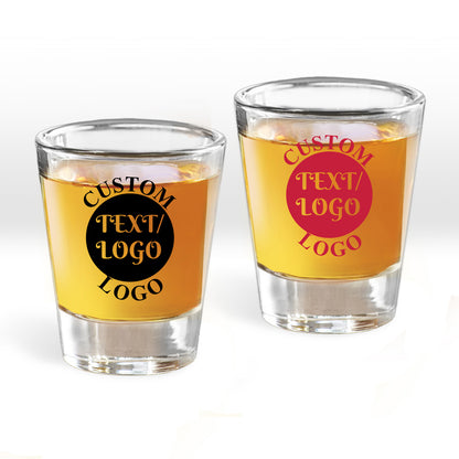 Custom Text/Logo Personalized Fluted Shot Glass (Set of 24)