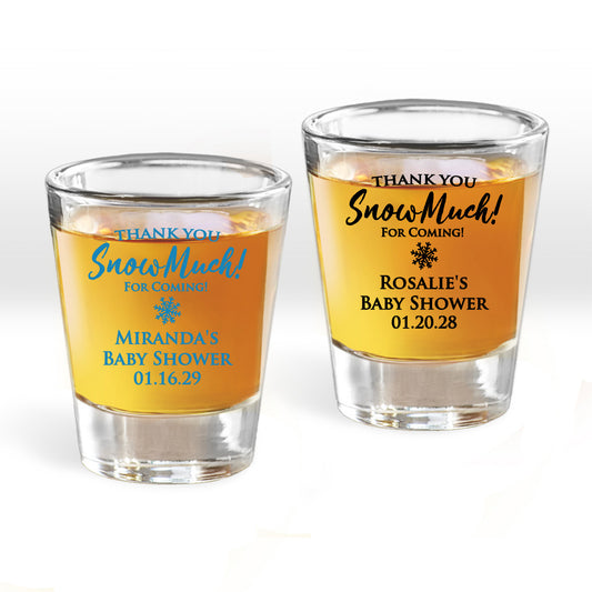Thank You SnowMuch Personalized Fluted Shot Glass (Set of 24)