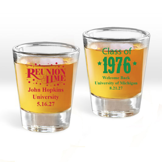 Reunion Time Personalized Fluted Shot Glass (Set of 24)