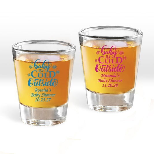 Baby It’s Cold Outside Personalized Fluted Shot Glass (Set of 24)
