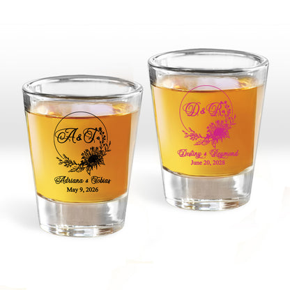 Adriana & Tobias Personalized Fluted Shot Glass (Set of 24)