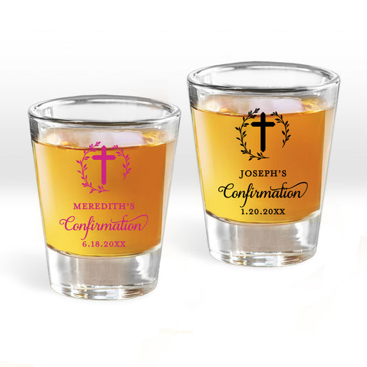 Joseph’s Confirmation Personalized Fluted Shot Glass (Set of 24)
