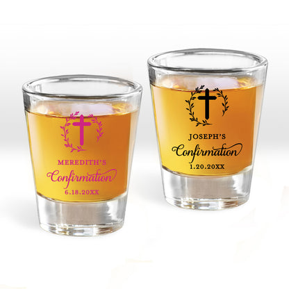 Confirmation Personalized Fluted Shot Glass (Set of 24)