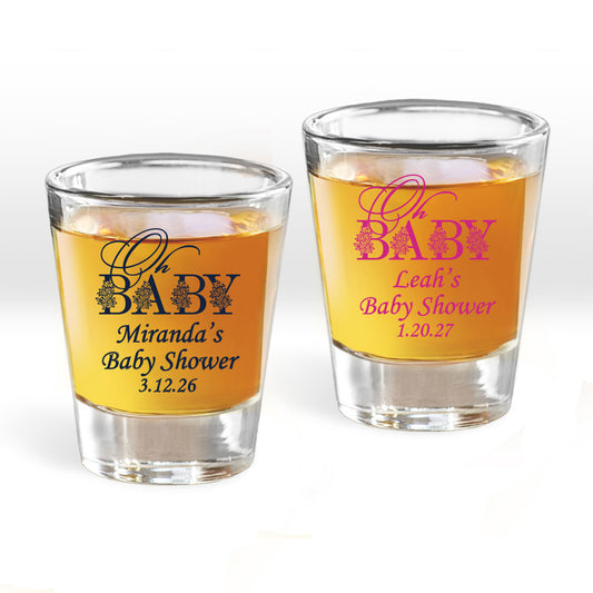 Oh Baby Personalized Fluted Shot Glass (Set of 24)