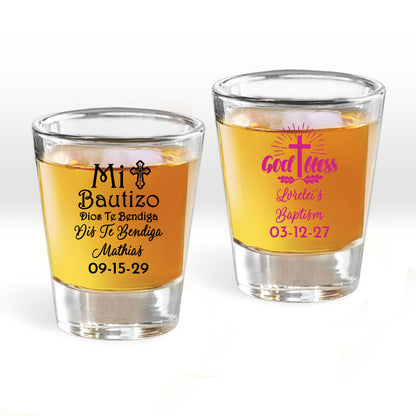 Baptism Personalized Fluted Shot Glass (Set of 24)