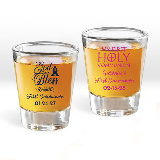My First Holy Communion Personalized Fluted Shot Glass (Set of 24)