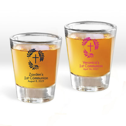 1st Communion Personalized Fluted Shot Glass (Set of 24)