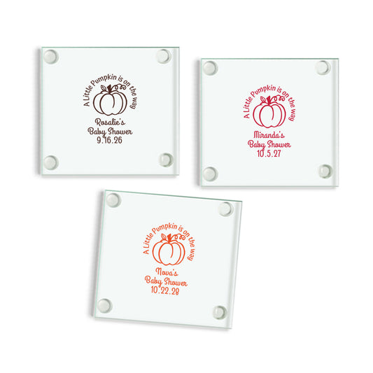 Rosalie's Baby Shower Personalized Glass Coaster (Set of 24)