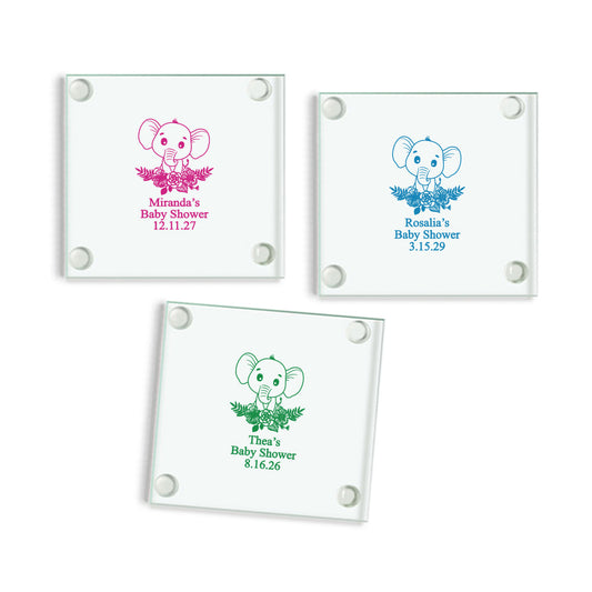 Miranda's Baby Shower Personalized Glass Coaster (Set of 24)