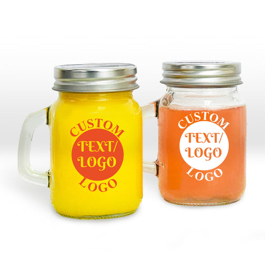 Your Text Or Logo Personalized Mini Mason Jar (Set of 24)