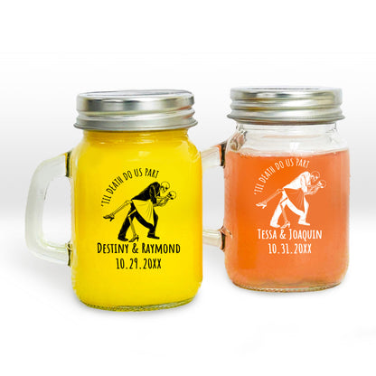 Till Death Do Us Part Personalized Mini Mason Jar (Set of 24)