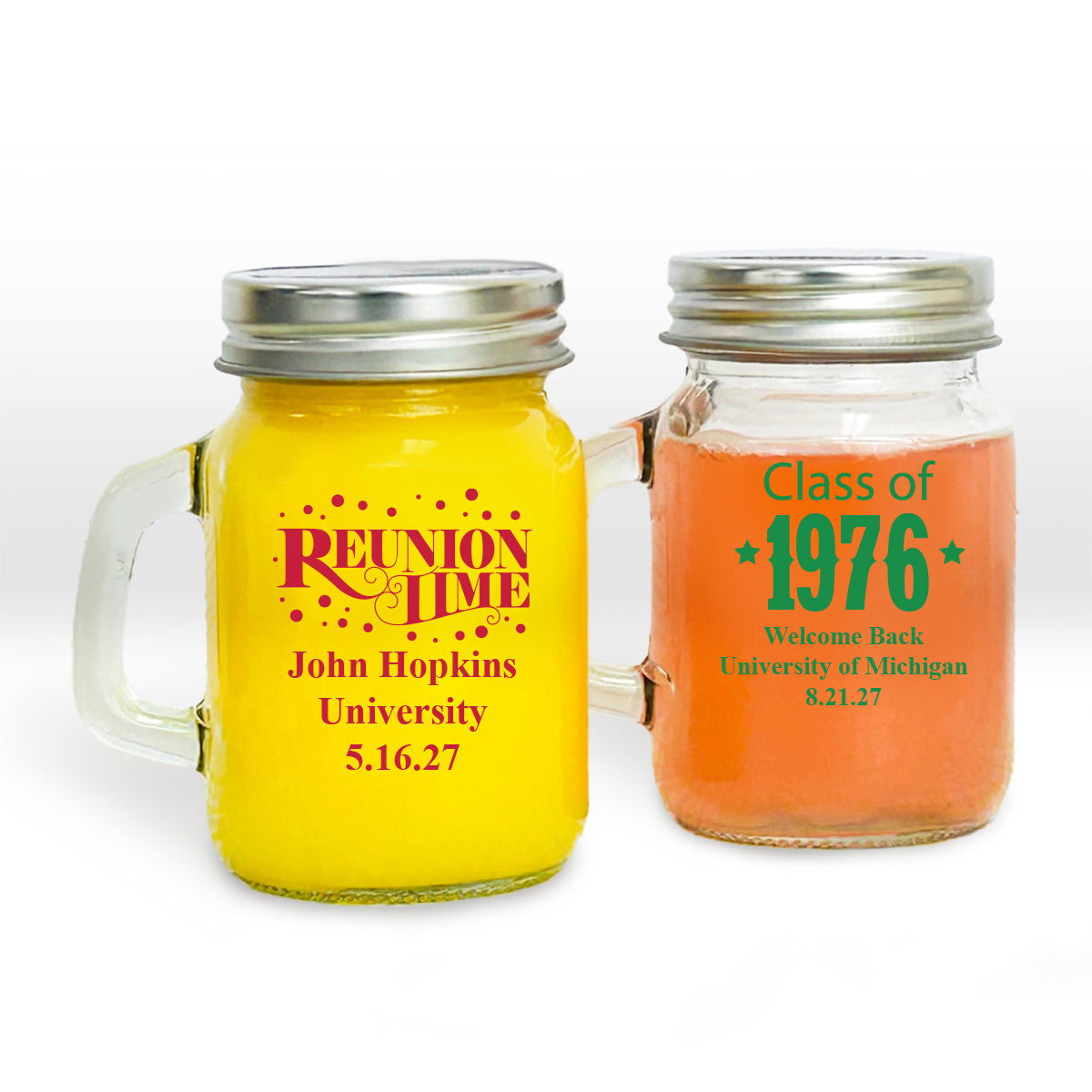 Reunion Time Personalized Mini Mason Jar (Set of 24)