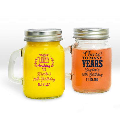 Birthday Personalized Mini Mason Jar (Set of 24)