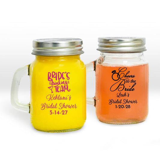 Cheers To The Bride Personalized Mini Mason Jar (Set of 24)