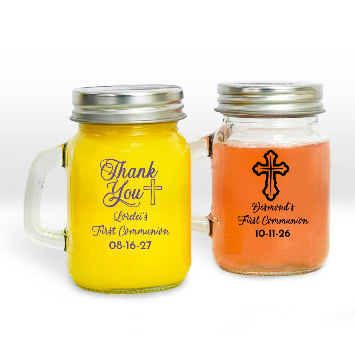 First Communion Personalized Mini Mason Jar (Set of 24)