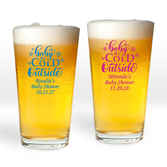 Baby It’s Cold Outside Personalized Pint Glass (Set of 24)