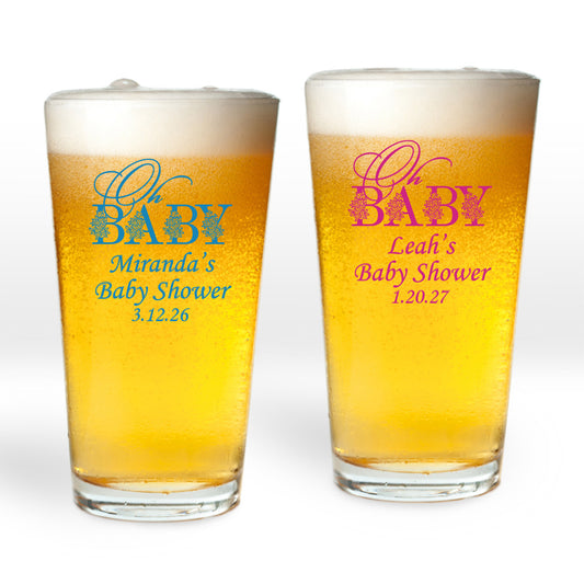 Oh Baby Personalized Pint Glass