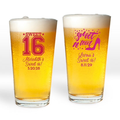 Sweet 16teen Personalized Pint Glass (Set of 24)
