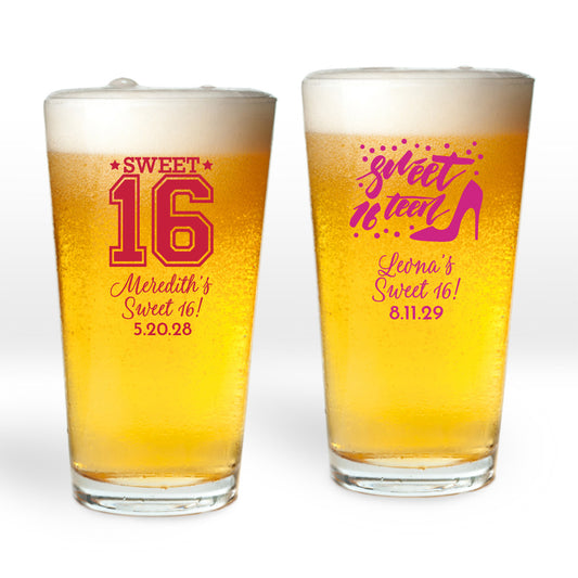 Sweet 16teen Personalized Pint Glass (Set of 24)