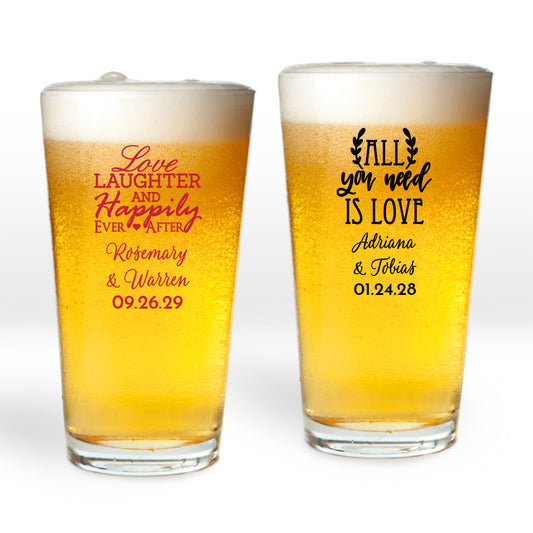 All You Need Is Love Personalized Pint Glass (Set of 24)