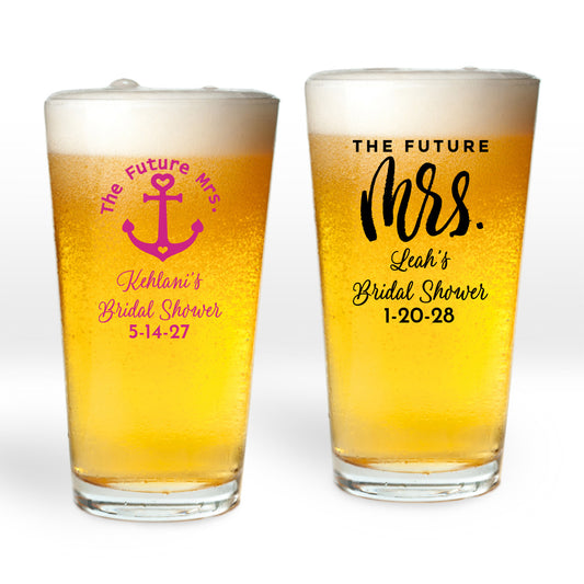 The Future Mrs. Personalized Pint Glass (Set of 24)