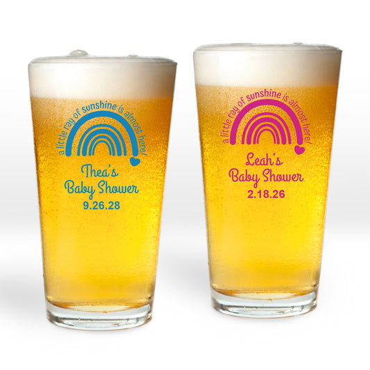 Thea’s Baby Shower Personalized Pint Glass (Set of 24)