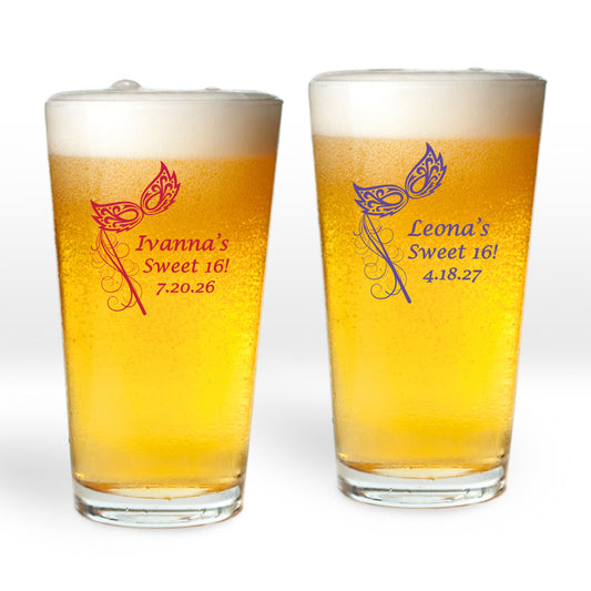 Sweet 16 Personalized Pint Glass (Set of 24)