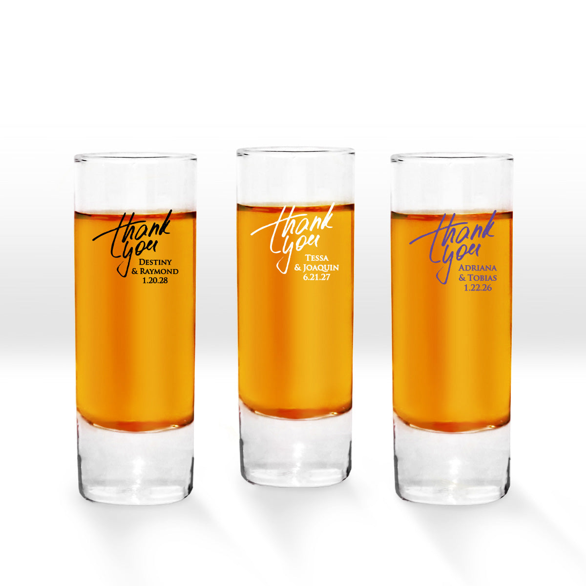 Thank You Personalized Tall Shot Glass (Set of 24)