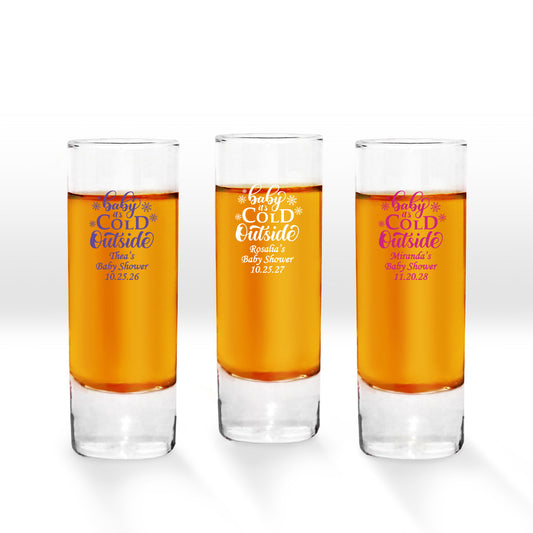 Baby It’s Cold Outside Personalized Tall Shot Glass (Set of 24)