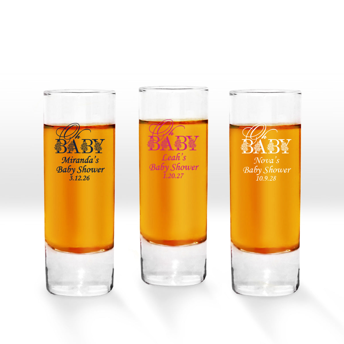 Oh Baby Personalized Tall Shot Glass (Set of 24)