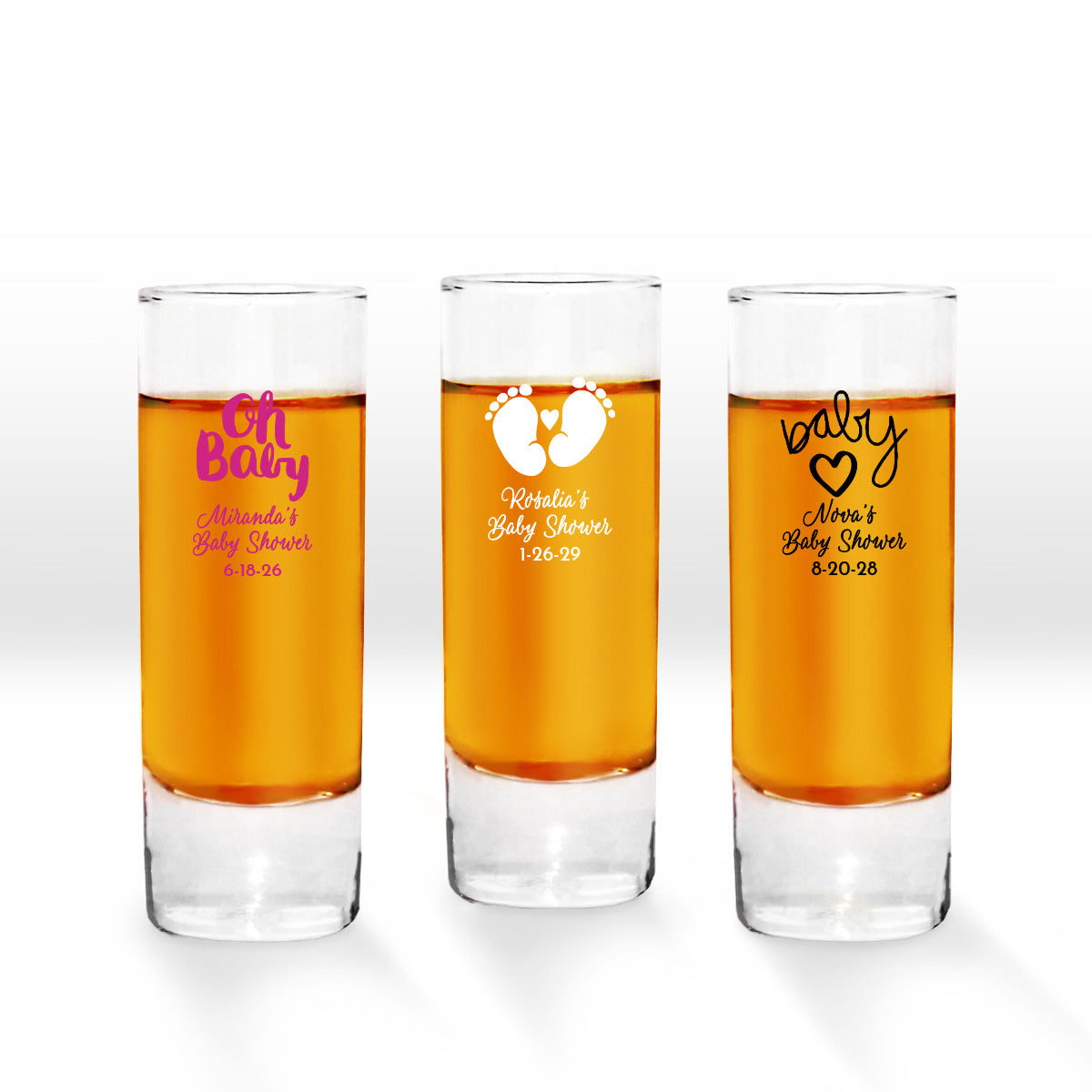 Oh Baby Personalized Tall Shot Glass (Set of 24)