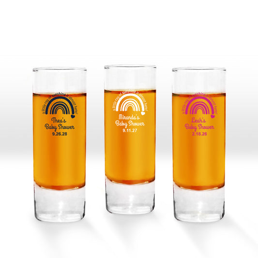 Thea’s Baby Shower Personalized Tall Shot Glass (Set of 24)