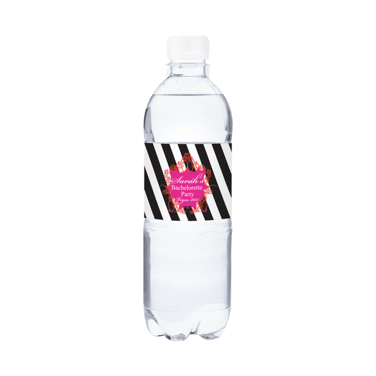 Bachelorette Party Waterproof Personalized Water Bottle Labels (set of 15)