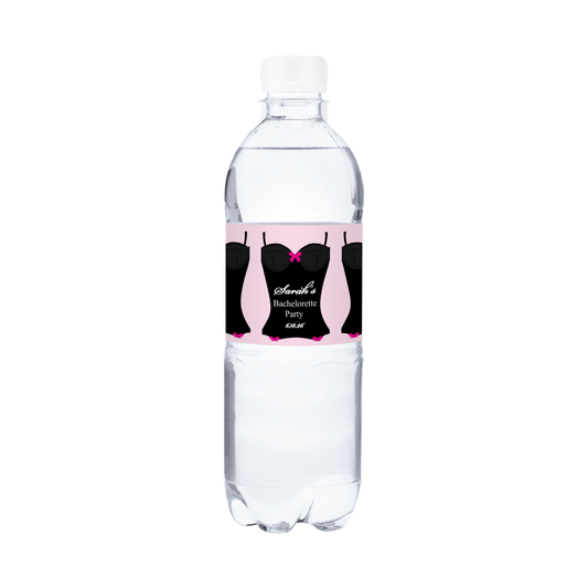Corset Bachelorette Party Waterproof Personalized Water Bottle Labels (set of 15)