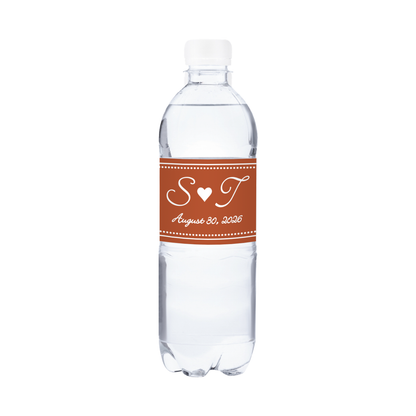 Initials Wedding Waterproof Personalized Water Bottle Labels (set of 15)
