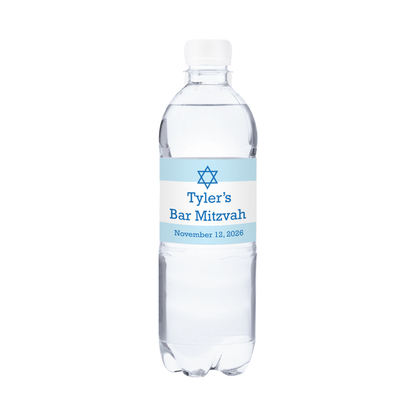 Bar Mitzvah Waterproof Personalized Water Bottle Labels (set of 15)